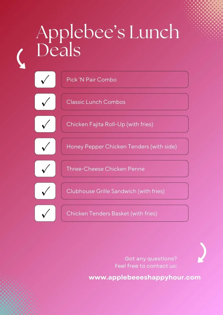Applebee's lunch menu deals
